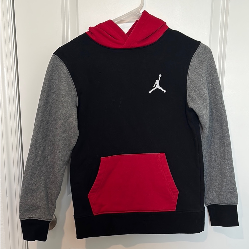 Jordan Black and Red Sweatshirt Athletic Style